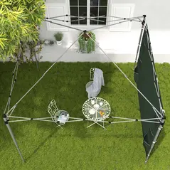 Outsunny 195 x 295cm Replacement Gazebo Sidewall - Green - 9