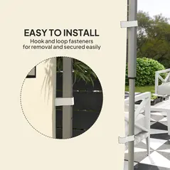 Outsunny 195 x 295cm Replacement Gazebo Sidewall - Beige - 6
