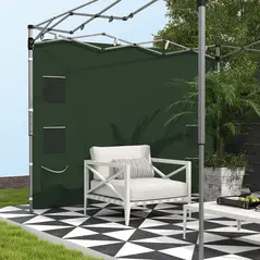Outsunny 195 x 295cm Replacement Gazebo Sidewall - Green - 7