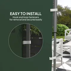 Outsunny 195 x 295cm Replacement Gazebo Sidewall - Green - 6