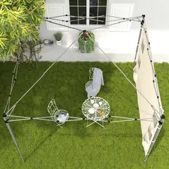 Outsunny 195 x 295cm Replacement Gazebo Sidewall - Beige - 9