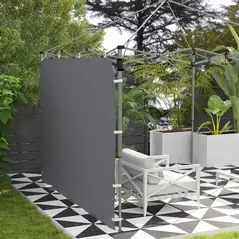 Outsunny 195 x 295cm Replacement Gazebo Sidewall - Grey - 8