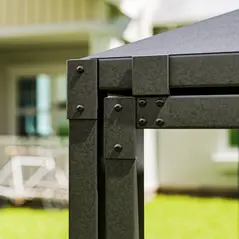 Outsunny 3 x 3 or 3 x 6m Garden Gazebo with Extendable Awning and Wheels, UPF30+ Outdoor Metal Gazebo Canopy Shelter for BBQ, Event, Party - 9