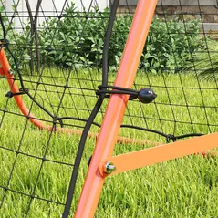 HOMCOM Double Sided Football Rebounder Net, Football Rebound Goal with Five Adjustable Angles, Orange - 9