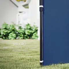 Outsunny Set of Two 3 x 3(m) Gazebo Frame Replacement Walls - Blue - 5