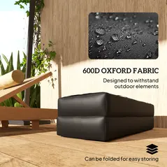 Outsunny Parasol Weights Set of 2, Parasol Base Weights Bags, 25kg Fillable Sandbag Weights with Handles, Cantilever Umbrella Base Weights, Black - 5