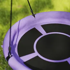 AIYAPLAY 100cm Diameter Nest Seat for Kids with Height Adjustable Hanging Ropes for Outdoor, Playground, Garden, Purple - 7