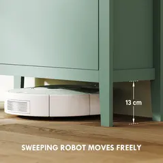 HOMCOM Modern Two-Drawer Shoe Cabinet - Green - 6