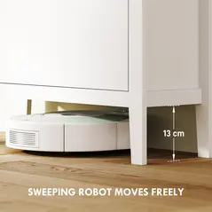 HOMCOM Modern Two-Drawer Shoe Cabinet - White - 6