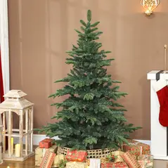HOMCOM 5ft Artificial Christmas Tree with Realistic Branches, Easy Assembly - Green - 2