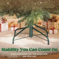 HOMCOM 5ft Artificial Christmas Tree with Realistic Branches, Easy Assembly - Green - 8