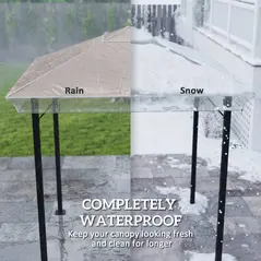 Outsunny 2 x 2 (m) Gazebo Protective Cover, Waterproof Cover for Gazebo, Canopy and Tent - 4