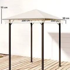 Outsunny 2 x 2 (m) Gazebo Protective Cover, Waterproof Cover for Gazebo, Canopy and Tent - 3