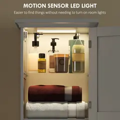 HOMCOM Slim Bathroom Storage Cabinet, with Sensor Lights - White - 4