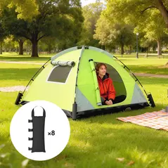 Outsunny 8 Pack Gazebo Sand Weights Bags, 40 kg 600D Heavy Duty Sand Bags Sandbags for Canopy Tent Legs, Without Sand, Black - 9