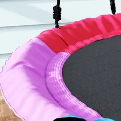 AIYAPLAY Tree Swing Seat, 120cm Kids Saucer Swing with Adjustable Ropes and Tree Straps, 300kg Capacity, Multicolour - 8