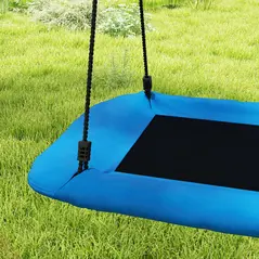 AIYAPLAY Nest Swing with Adjustable Ropes and Tree Straps, Basket Swing for Kids, 300KG Capacity for Indoor Outdoor, Blue - 9