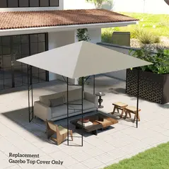 Outsunny 3 x 3(m) Gazebo Canopy Replacement, for 01-0867 - Light Grey - 7