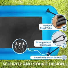 AIYAPLAY Nest Swing with Adjustable Ropes and Tree Straps, Basket Swing for Kids, 300KG Capacity for Indoor Outdoor, Blue - 4