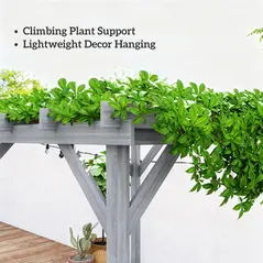 Outsunny 2 x 2m Wooden Pergola Kit, Decorative Garden Gazebo Shelter with Stable Structure for Climbing Vines, Flowers, Grey - 8