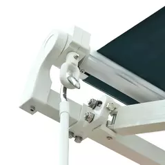 Outsunny 3x2.5 m Sun Shade Canopy Garden Patio Manual Retractable Awning Canopy-Dark Green - 9