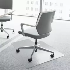 HOMCOM Office Chair Mat for Carpeted Floor, 90 x 120 cm Clear Computer Desk Chair Mat, BPA and Phthalate Free, Non-Slip Floor Protector for Home Office - 2
