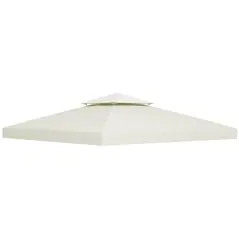 Outsunny 3 x 3 m Replacement Gazebo Canopy - Cream White - 1