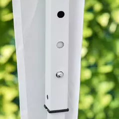 Outsunny 2 x 2 m Garden Pop Up Gazebo, Wedding Party Tent Marquee, Water Resistant Awning Canopy with Sidewalls, Windows, Carry Bag, White - 9