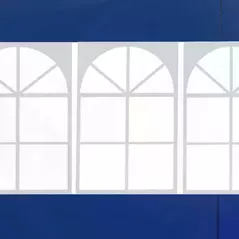 Outsunny 3 Meters Gazebo Replaceable Exchangeable Side Panel Wall Panels Walls With Window, Blue - 7