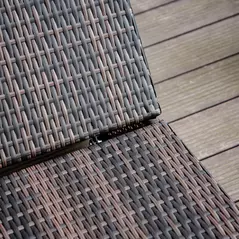 Outsunny PE Rattan Sun Lounger, Five-level Adjustable Recliner Bed Chair with Soft Padded Cushion for Patio, Garden, Mixed Brown - 6