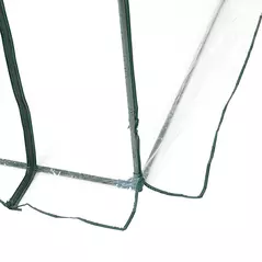 Outsunny Walk-in Polytunnel Greenhouse with Roll-up Door Transparent Tunnel Greenhouse with Steel Frame and PVC Cover, 2.5 x 2m - 8