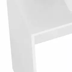 HOMCOM Computer Desk with Drawers, Dressing Table, High Gloss Home Office Writing Workstation, White - 7