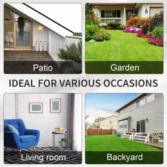 Outsunny Single Seater Rattan Chair Sofa with 10 cm Thick Padded Cushion, All-Weather PE Wicker Weave Garden Armchair with Armrests, Black - 4