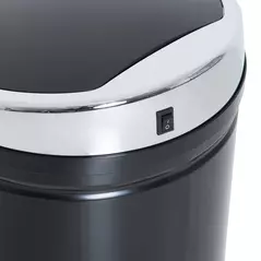 HOMCOM Stainless Steel Sensor Bin, 42L Kitchen Touch Bin, Automatic Trash Can with Inner Bucket, Soft Close, Dustbin, Black - 9