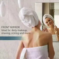 HOMCOM Stainless Steel Wall-mounted Bathroom Mirror Storage Cabinet 300mm (W) - 4