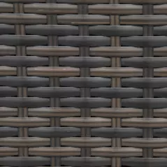 Outsunny Rattan Garden Furniture Side Table Patio Frame Tempered Glass New - Brown - 9