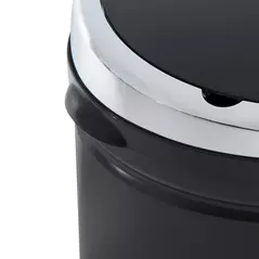 HOMCOM Motion Sensor Bin with Inner Bucket, 50L Hands-Free Touchless Kitchen Bin, Galvanised Steel Cylindrical Automatic Trash Can with Soft Close, Dustbin, Black - 8