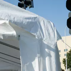 Outsunny 8m x 4m Garden Gazebo Marquee Wedding Shelter Level 4 Wind Protection, White - 7