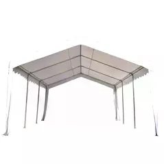 Outsunny 6m x 4m Heavy Duty Garden Gazebo for Parties, Wedding and Events, White - 4