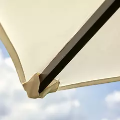 Outsunny 3 x 3 Meters Patio Garden Metal Gazebo Marquee Steel Frame with Canopy Awning Tent Water Resistant Cream - 7