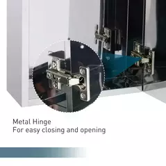 HOMCOM Stainless Steel Wall-mounted Bathroom Mirror Storage Cabinet 300mm (W) - 6