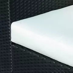 Outsunny Single Seater Rattan Chair Sofa with 10 cm Thick Padded Cushion, All-Weather PE Wicker Weave Garden Armchair with Armrests, Black - 8