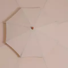 Outsunny 2.7m Wooden Parasol Elegant Two-Tier Design Garden Parasol Umbralle for Outdoor Shade, Beige - 8