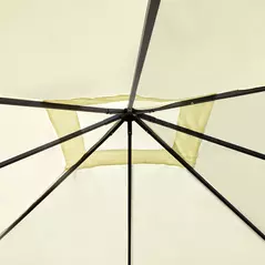 Outsunny 3 x 3 Meters Patio Garden Metal Gazebo Marquee Steel Frame with Canopy Awning Tent Water Resistant Cream - 9