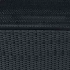 Outsunny PE Wicker Side Table Rattan Garden Furniture with Four Foot Pads, Rust & Mild Weather Damage Resistant, Black - 8