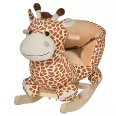 HOMCOM Children Kids Rocking Horse Toys Giraffe Seat Belt Toddlers Baby Toy Gift - 1
