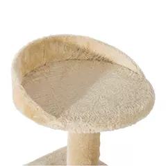 PawHut 100 cm Cat Tree for Indoor Cats Kitten Scratch Scratching Post Climbing Tower Activity Centre Beige - 8