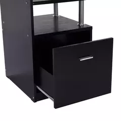 HOMCOM Computer Desk PC Workstation with Drawer Shelves CPU Storage Rack Home Office Furniture 152 x 60 x 88cm (BLACK) - 8