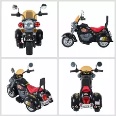 HOMCOM Kids Ride On Toy Car Motorbike Electric Scooter 6V Battery Operated Toy Trike-Black - 8