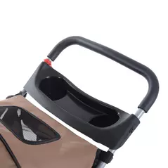 PawHut 3 Wheel Pet Stroller for Small and Miniature Dogs, Brown - 9